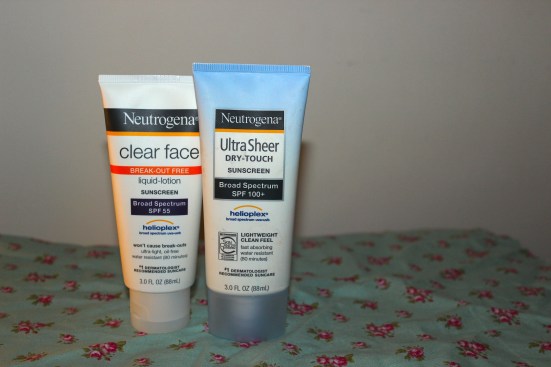 Neutrogena Sunscreen SPF Clear Face Ultra Sheer Dry Touch Liquid Lotion Ski Skincare