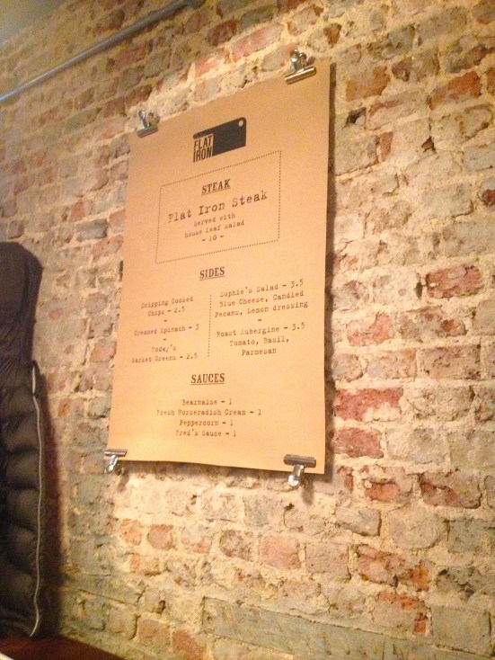 Flat Iron Beef Dripping Popcorn london soho steak restaurant review Food Menu