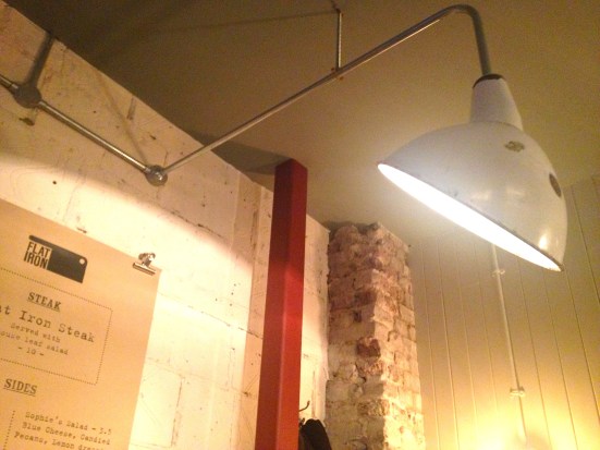 flat iron steak lamps decor restaurant review