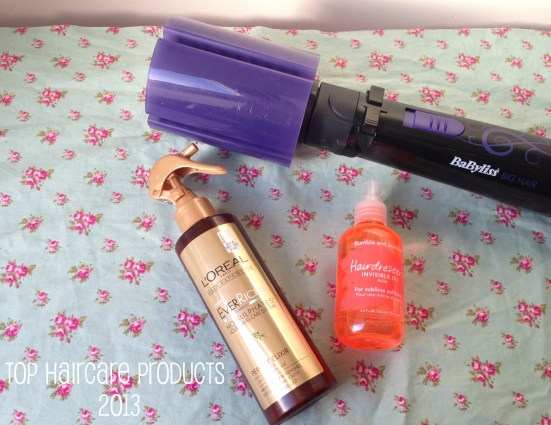 Top Haircare Products Favourite 2013 tagged Babyliss big hair styler bumble & bumble hairdresser invisible oil loreal everriche perfect elixir hair masque